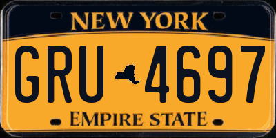 NY license plate GRU4697