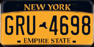 NY license plate GRU4698