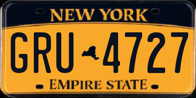 NY license plate GRU4727