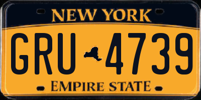 NY license plate GRU4739