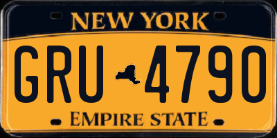 NY license plate GRU4790