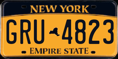 NY license plate GRU4823