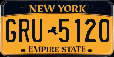 NY license plate GRU5120