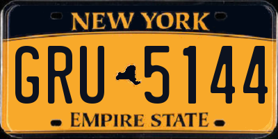 NY license plate GRU5144
