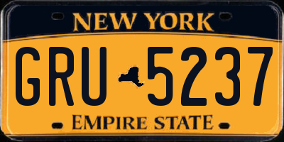 NY license plate GRU5237