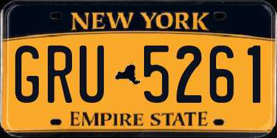 NY license plate GRU5261