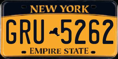 NY license plate GRU5262