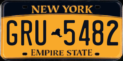NY license plate GRU5482