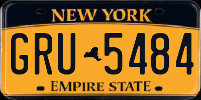 NY license plate GRU5484