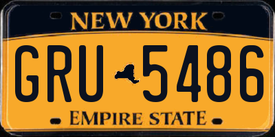 NY license plate GRU5486