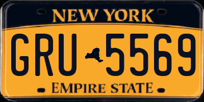 NY license plate GRU5569