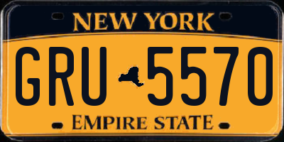 NY license plate GRU5570