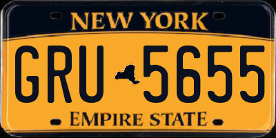 NY license plate GRU5655