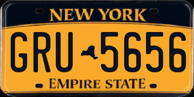 NY license plate GRU5656