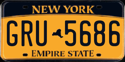 NY license plate GRU5686