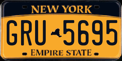 NY license plate GRU5695