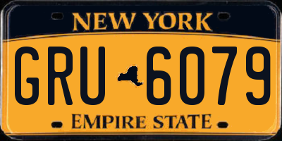 NY license plate GRU6079
