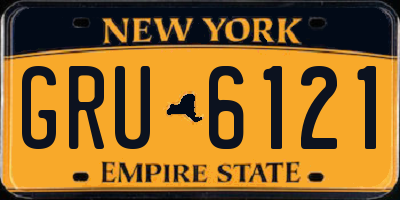 NY license plate GRU6121