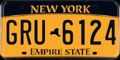 NY license plate GRU6124