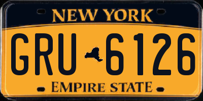 NY license plate GRU6126