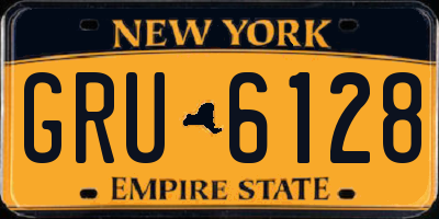 NY license plate GRU6128