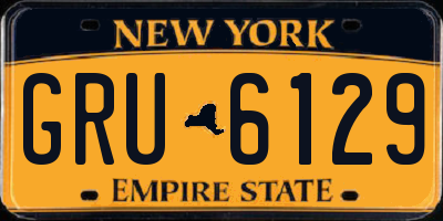 NY license plate GRU6129