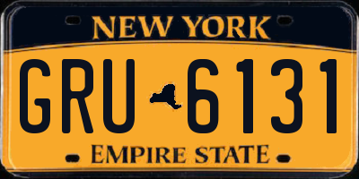 NY license plate GRU6131