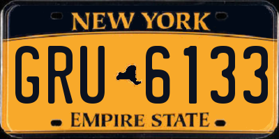 NY license plate GRU6133