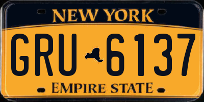 NY license plate GRU6137