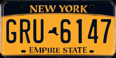 NY license plate GRU6147