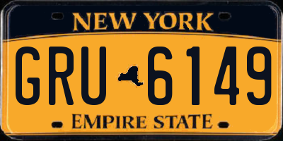 NY license plate GRU6149