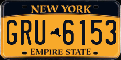 NY license plate GRU6153