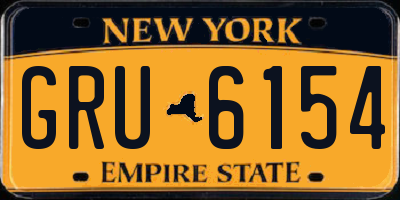 NY license plate GRU6154