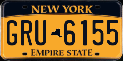 NY license plate GRU6155