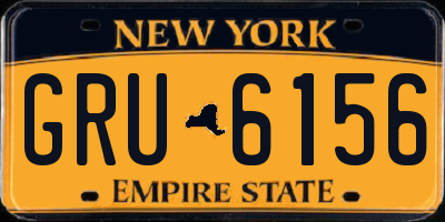 NY license plate GRU6156