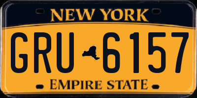 NY license plate GRU6157