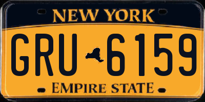 NY license plate GRU6159