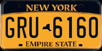 NY license plate GRU6160