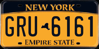 NY license plate GRU6161