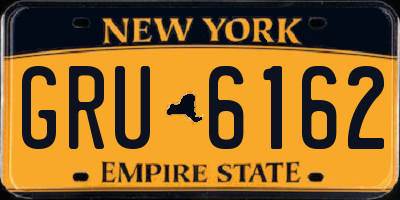 NY license plate GRU6162