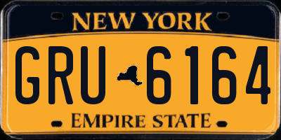 NY license plate GRU6164