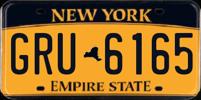 NY license plate GRU6165