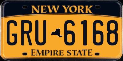 NY license plate GRU6168