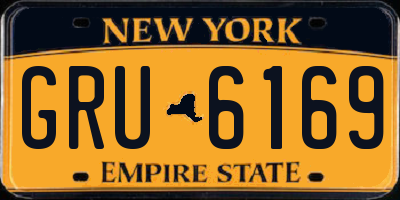 NY license plate GRU6169