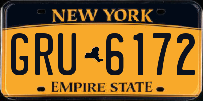 NY license plate GRU6172