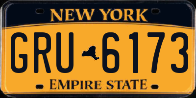 NY license plate GRU6173