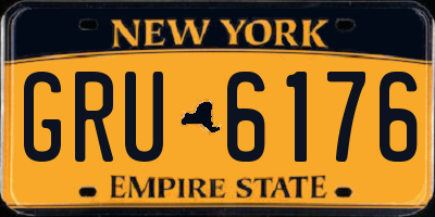 NY license plate GRU6176