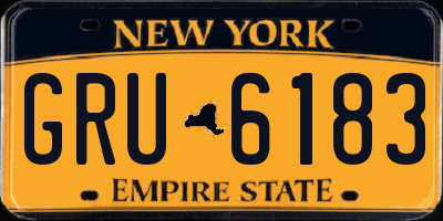 NY license plate GRU6183