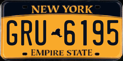 NY license plate GRU6195