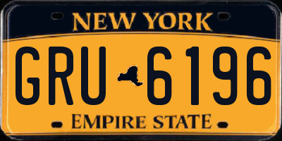 NY license plate GRU6196